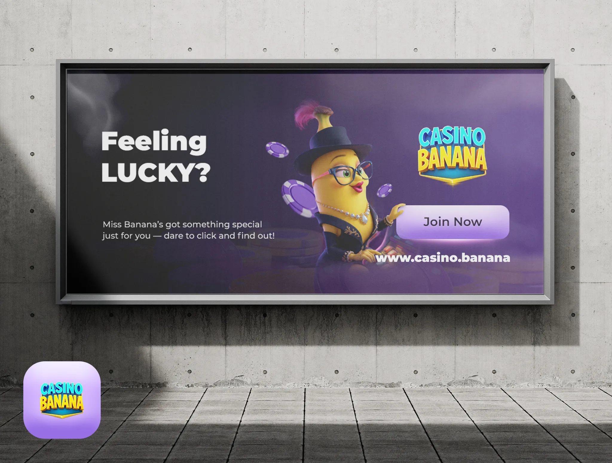 Casino Nano Banana - JOIN NOW Banner Inspired by Google's Nano Banana AI Agent