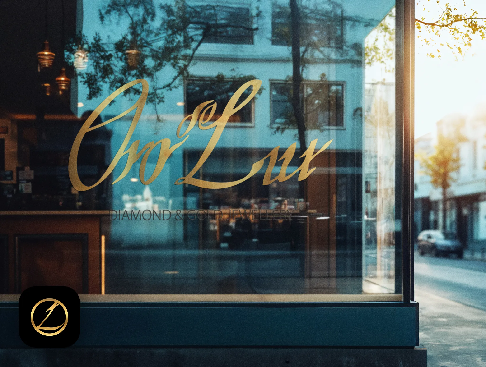 Oro de Lux Jewellery — Foil-Branded Shop Window for the Boutique in Nesebar
